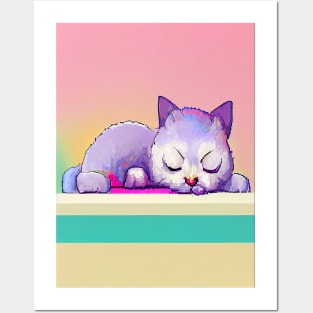 Lazy cat Posters and Art